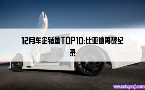 12月车企销量TOP10：比亚迪再破纪录