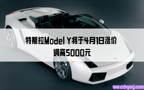 特斯拉Model Y将于4月1日涨价 调高5000元